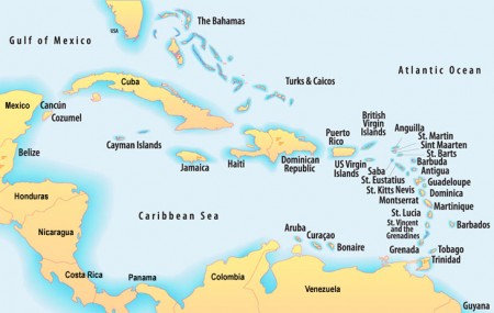 Mapa Caribenho