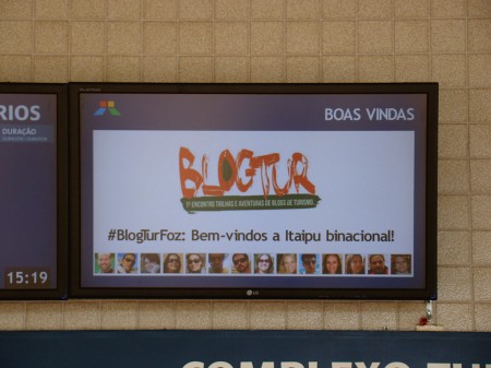 As boas-vindas na tv da Itaipu para o BlogTur