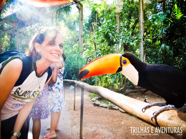 A Anna Martinelli se apaixonou pelo tucano no Parque das Aves
