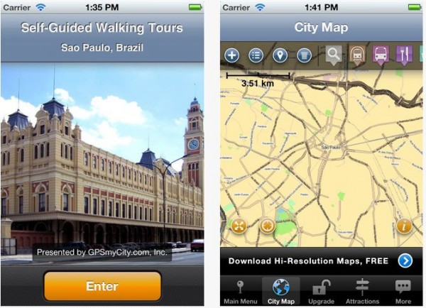 São Paulo Map and Walking Tours - App de Viagem de São Paulo