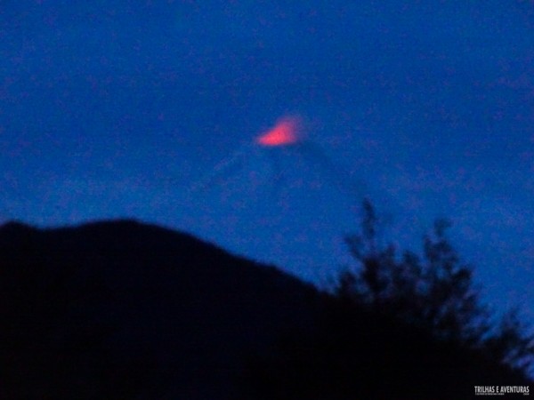 Vulcão Villarrica em atividade