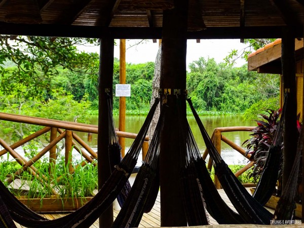 Redário para relaxar no Pantanal Jungle Lodge