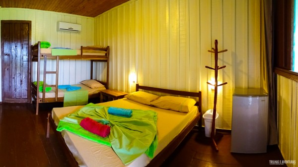 O quarto que ficamos no Pantanal Jungle Lodge