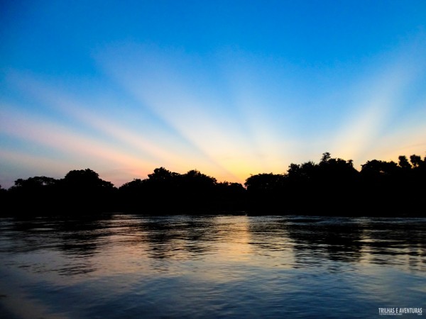 Raios de sol no fim de tarde do Pantanal