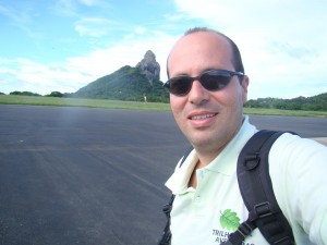 No aeroporto da Ilha