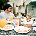 Pedro Serra (@blogsemdestino) e seu filho Gabriel no IMS