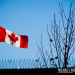 Bandeira do Canadá em Granville Island