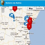 Tela do Mapa de Rotas na Bahia no Waveet