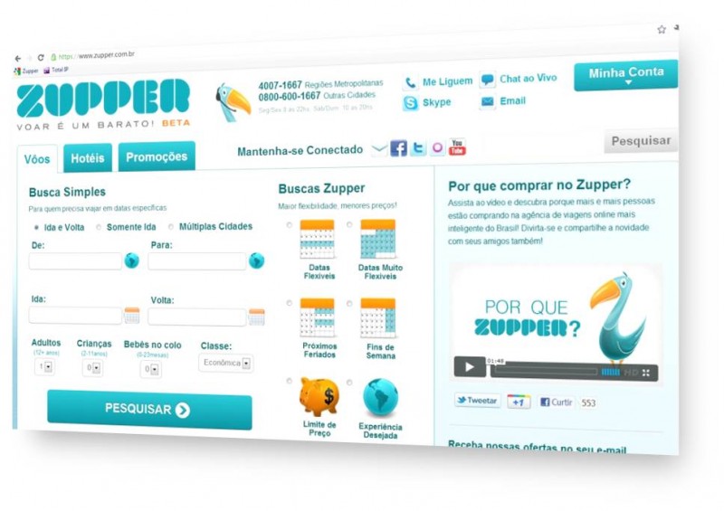 Zupper - O buscador de passagens aéreas inteligente
