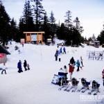 As pessoas se divertem em Grouse Mountain