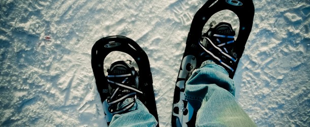 Praticando Snow Shoeing em Grouse Mountain