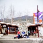 Um dos pontos de ônibus para Whistler