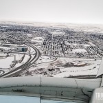 A cidade de Calgary fica toda coberta de neve no inverno