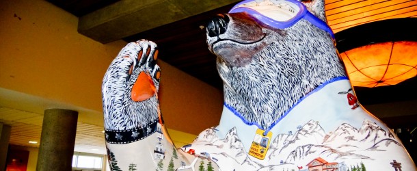 Spirit Bear dá as boas vindas aos esquiadores