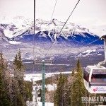 Do topo da montanha é possivel avistar ao fundo o famoso Lake Louise