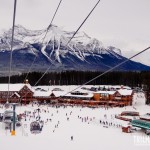 Vista da gôndola para o Lake Louise Ski Area