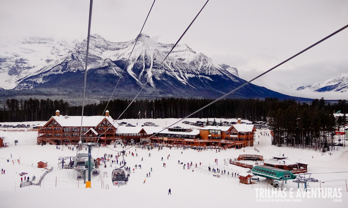 Vista da gôndola para o Lake Louise Ski Area