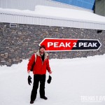 No topo de Blackcomb, através das gôndolas da PEAK 2 PEAK