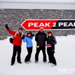 Nosso grupo de viagem no topo de Blackcomb