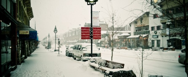 As calçadas tinham mais de 20cm de neve. Lindo demais!