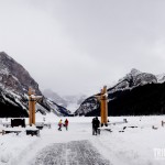 Vista panorâmica do Lake Louise no inverno