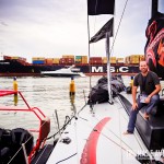 Durante a visita técnica no barco da Puma