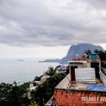 A vista de uma das muitas casas da comunidade do Vidigal