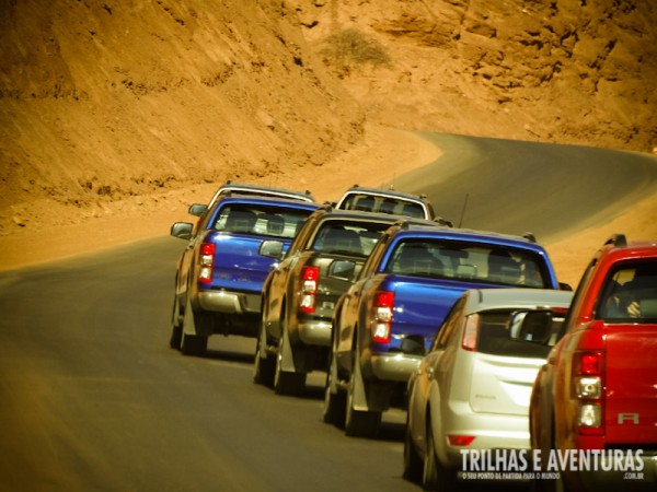 Comboio da Nova Ranger durante a Roadtrip de Salta a Cafayate