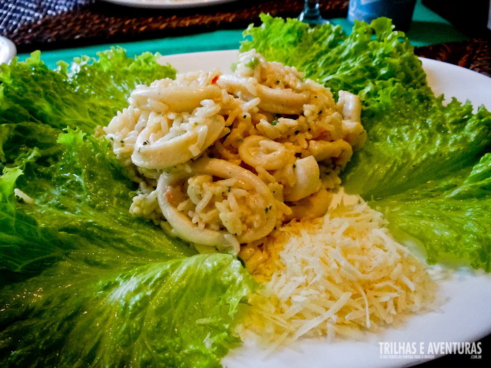 Risoto de Lula no Restaurante Bem Brasil, em Paraty - RJ