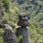 A famosa Pedra do Segredo, no Cânion Fortaleza