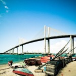 Panorâmica da Ponte Newton Navarro vista da Praia da Redinha