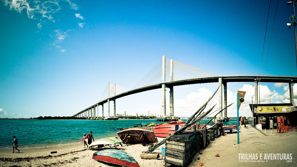 Panorâmica da Ponte Newton Navarro vista da Praia da Redinha