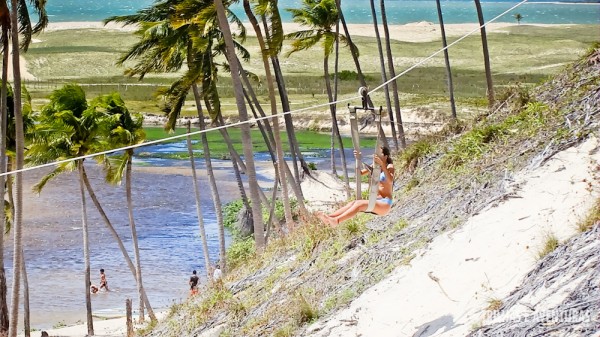 A tirolesa é apenas uma das muitas atividades em Punaú