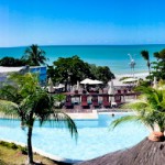 Panorâmica do D Beach Resort, em Natal, com o Morro do Careca ao fundo