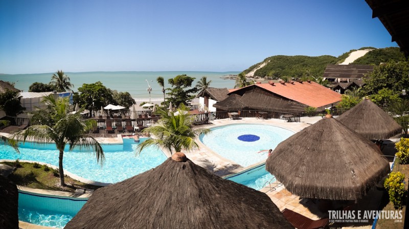 Vista do D Beach Resort, em Natal, com o Morro do Careca ao fundo