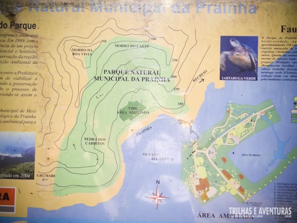 Mapa do Parque Natural Municipal da Prainha