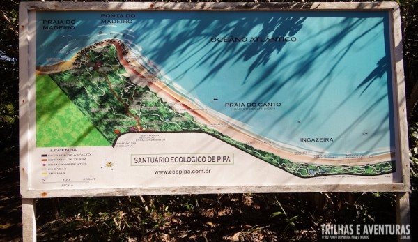 Mapa do Santuário Ecológico de Pipa