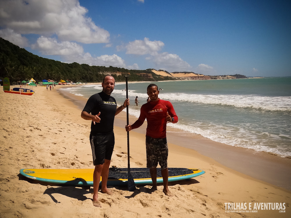 Com meu professor de Stand Up Paddle da Evolution Surf School