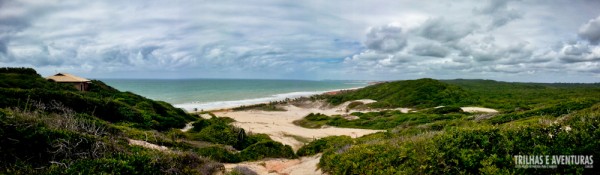 Panorâmica do Spa da Alma com vista para o Chapadão e Praia das Minas