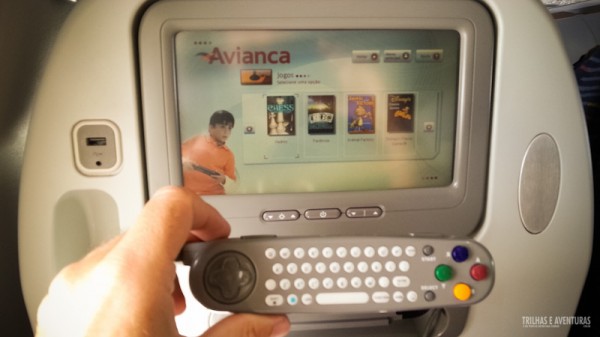 Ótimo sistema de entretenimento de bordo da Avianca