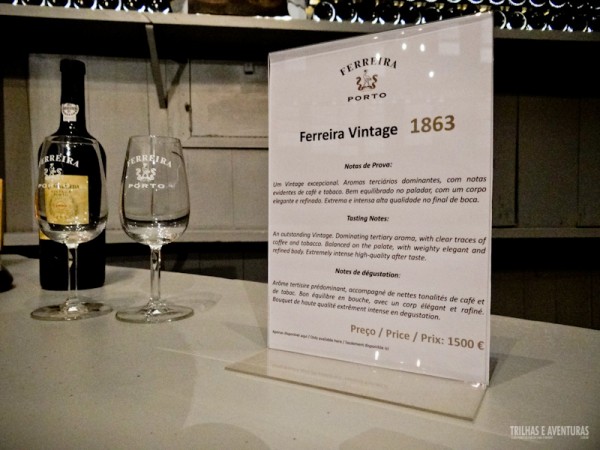 Ferreira Vintage 1863, ao custo de 1500 euros