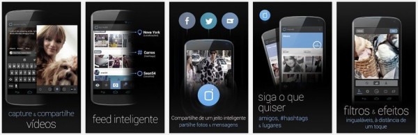 Algumas telas do MOBLI para Android