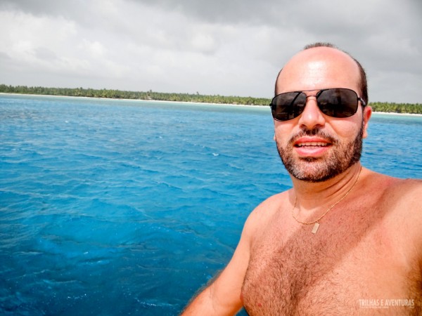 Fiquei impressionado com esse marzão azul durante o passeio para a Ilha Saona