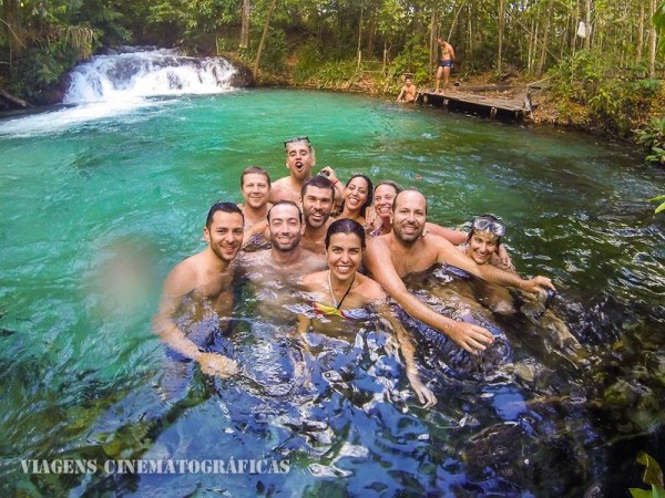 Adventure Bloggers se refrescando na Cachoeira da Formiga - Jalapão