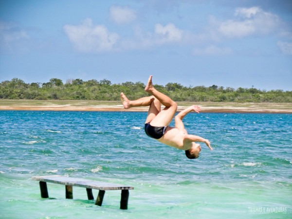 Arriscando umas manobras na Lagoa do Paraíso