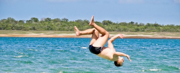 Arriscando umas manobras na Lagoa do Paraíso