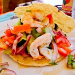 Tostadas de Camarão