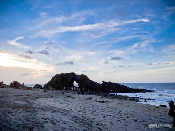 Fim de tarde na Pedra Furada em Jericoacoara