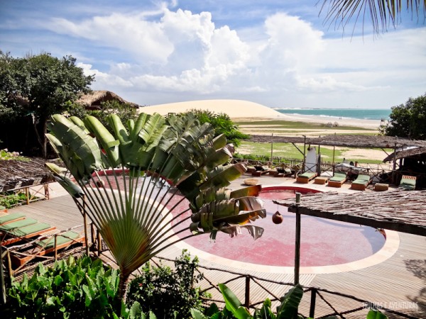 Vista da varanda do quarto na Pousada Vila Kalango, em Jericoacoara