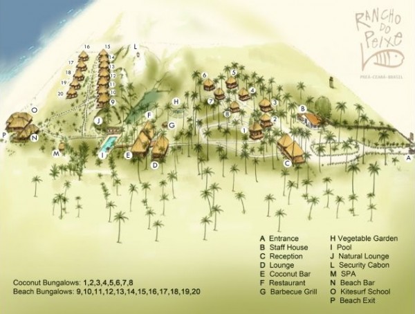 Mapa da Pousada Rancho do Peixe